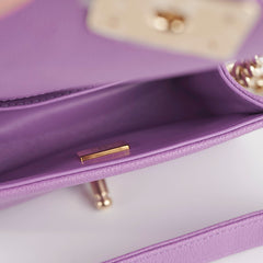 Chanel Extra Mini Boy Purple Chevron - Microchipped