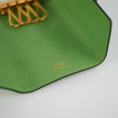 Hermes Vert Criquet Bearn 4 Ring Key Holder