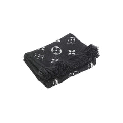 Louis Vuitton Wool Scarf Black/Metallic Silver