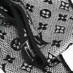 Louis Vuitton Wool Scarf Black/Metallic Silver