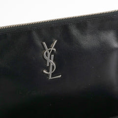 Saint Laurent Fringe Wristlet Pouch Black