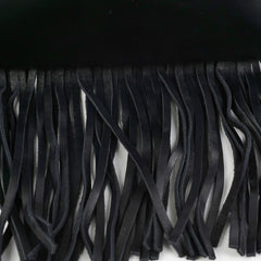 Saint Laurent Fringe Wristlet Pouch Black
