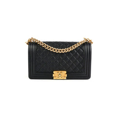 Chanel Caviar Old Medium Boy Black