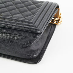 Chanel Caviar Old Medium Boy Black