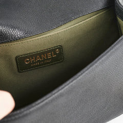 Chanel Caviar Old Medium Boy Black