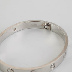 Cartier 4 Diamond White Gold Size 16 Love Bracelet