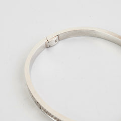 Cartier Small Love Pave Size 16 White Gold Bracelet