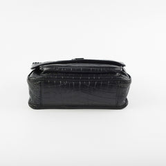 Saint Laurent Niki Baby Croc Embossed Shoulder Bag