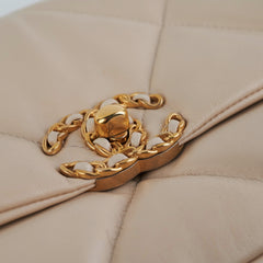 Chanel 19 Small Beige Crossbody Bag