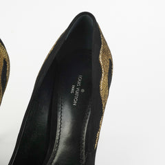 Louis Vuitton Black/Gold Heels Size 37