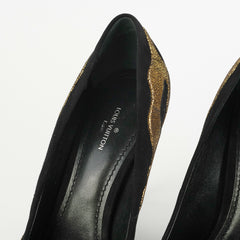 Louis Vuitton Black/Gold Heels Size 37