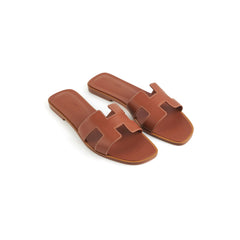 Hermes Oran Gold Size 38.5 Sandals