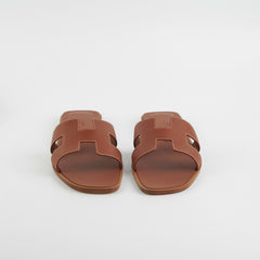 Hermes Oran Gold Size 38.5 Sandals