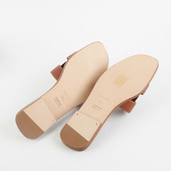 Hermes Oran Gold Size 38.5 Sandals