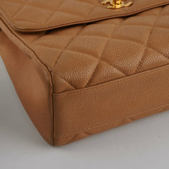 Chanel Vintage Square Caviar Beige Bag