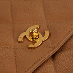 Chanel Vintage Square Caviar Beige Bag