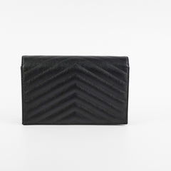 ITEM 25 - Saint Laurent Cassandre Wallet On Chain (WOC) Small Black