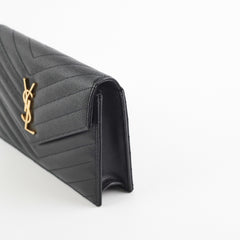 ITEM 25 - Saint Laurent Cassandre Wallet On Chain (WOC) Small Black