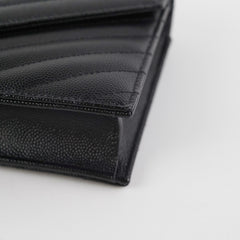 ITEM 25 - Saint Laurent Cassandre Wallet On Chain (WOC) Small Black