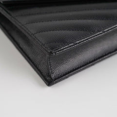 ITEM 25 - Saint Laurent Cassandre Wallet On Chain (WOC) Small Black