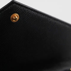 ITEM 25 - Saint Laurent Cassandre Wallet On Chain (WOC) Small Black