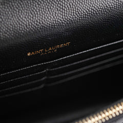 ITEM 25 - Saint Laurent Cassandre Wallet On Chain (WOC) Small Black