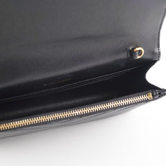 ITEM 25 - Saint Laurent Cassandre Wallet On Chain (WOC) Small Black