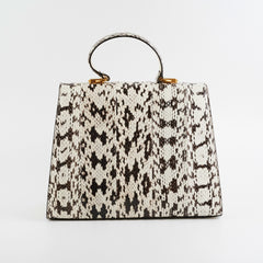 Gucci Snakeskin Embroidered Medium Osiride Top Handle White