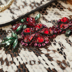 Gucci Snakeskin Embroidered Medium Osiride Top Handle White