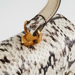 Gucci Snakeskin Embroidered Medium Osiride Top Handle White