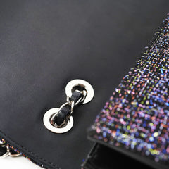 Chanel Seasonal Tweed Black Flap Bag