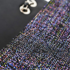 Chanel Seasonal Tweed Black Flap Bag