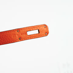 Hermes Birkin 35 Clemence Orange O Square Stamp