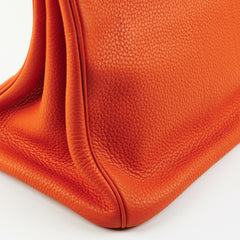Hermes Birkin 35 Clemence Orange O Square Stamp