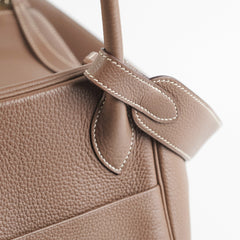 Hermes Lindy 34 Togo Etoupe Square K Stamp (2007)