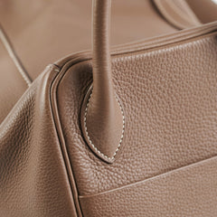 Hermes Lindy 34 Togo Etoupe Square K Stamp (2007)