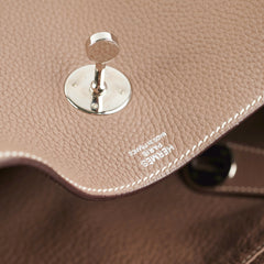 Hermes Lindy 34 Togo Etoupe Square K Stamp (2007)