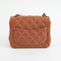 ITEM 7 - Chanel Mini Square Caramel Lambskin (Microchipped)