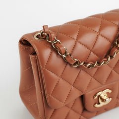 ITEM 7 - Chanel Mini Square Caramel Lambskin (Microchipped)
