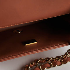 ITEM 7 - Chanel Mini Square Caramel Lambskin (Microchipped)