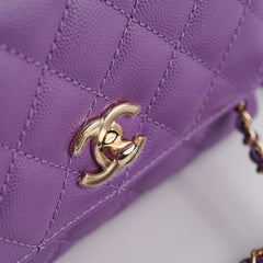 ITEM 9 - Chanel Mini Coco Handle Purple
