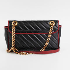 Gucci Small Marmont Red/Black Shoulder Bag