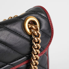 Gucci Small Marmont Red/Black Shoulder Bag