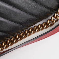 Gucci Small Marmont Red/Black Shoulder Bag