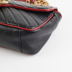 Gucci Small Marmont Red/Black Shoulder Bag