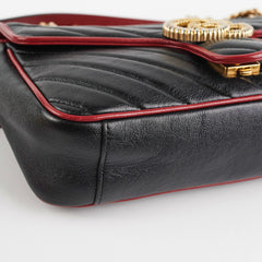 Gucci Small Marmont Red/Black Shoulder Bag