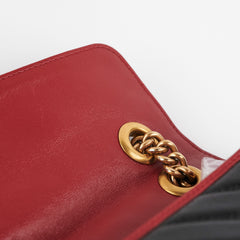 Gucci Small Marmont Red/Black Shoulder Bag