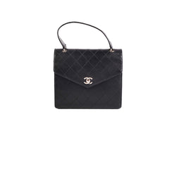 ITEM 31 - Chanel Vintage Square Black Top Handle Bag