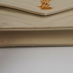 ITEM 24 - Saint Laurent Cassandre Envelope Cream Wallet On Chain WOC