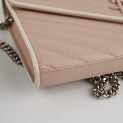 Saint Laurent Envelope Pink Wallet On Chain WOC